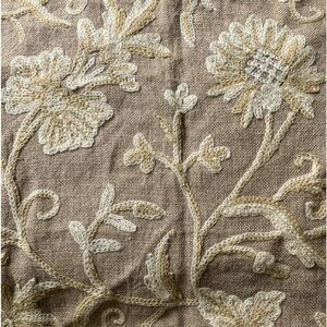 Vintage Kravet Embroidered Crewel Fabric from Couture Collection